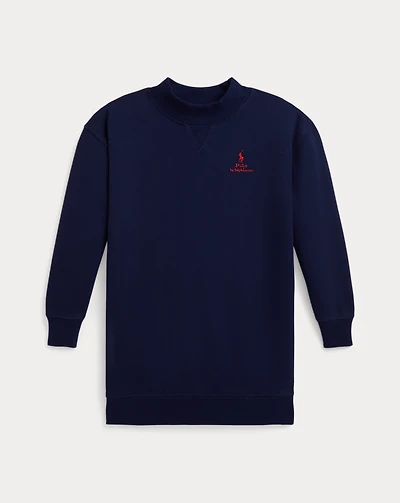 Logo Fleece Mockneck Dress