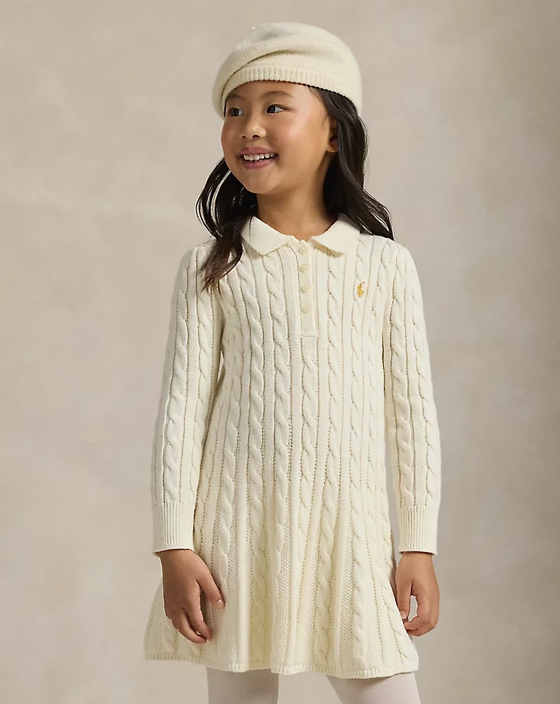 Cotton Polo Sweater Dress