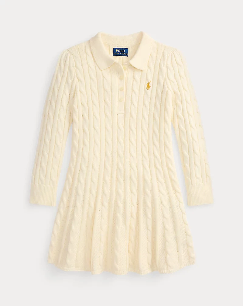 Cotton Polo Sweater Dress