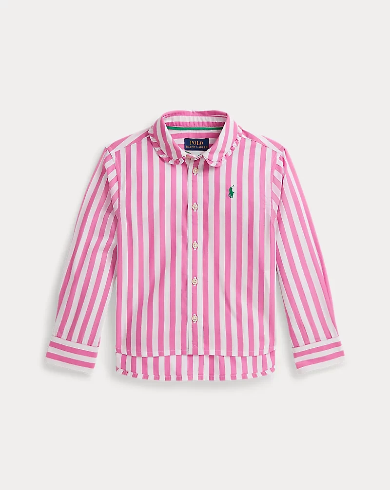 Striped Cotton Poplin Boxy Shirt