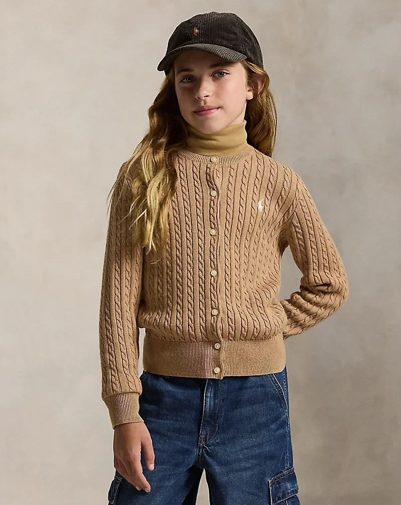 Mini-Cable Cotton Cardigan