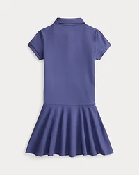 Stretch Mesh Polo Dress