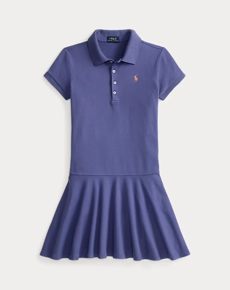 Stretch Mesh Polo Dress