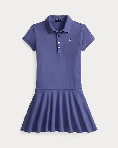 Stretch Mesh Polo Dress