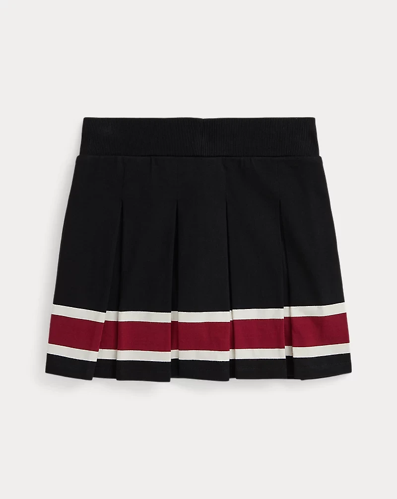 Striped Pleated Jersey Skort
