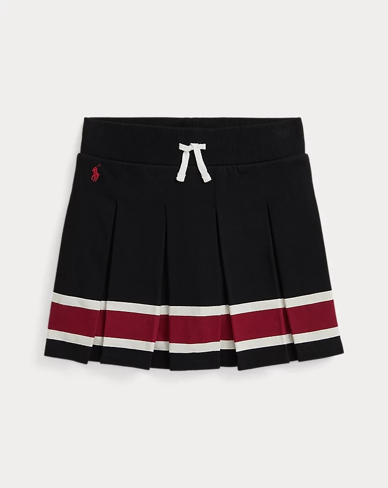 Striped Pleated Jersey Skort
