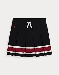 Striped Pleated Jersey Skort