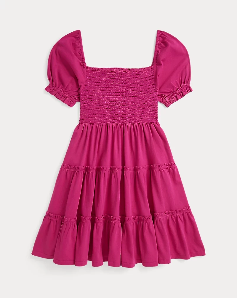 Smocked Cotton Jersey Dress