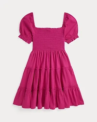 Smocked Cotton Jersey Dress