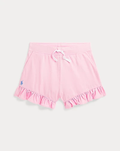Ruffled Stretch Mesh Short
