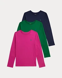Cotton Jersey Long-Sleeve Tee 3-Pack