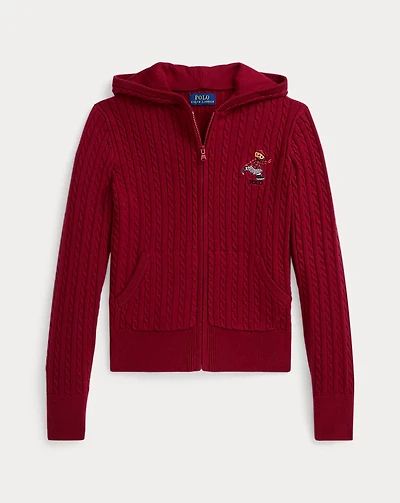 Polo Bear Cotton Full-Zip Sweater
