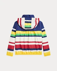 Packable Striped Hooded Jacket