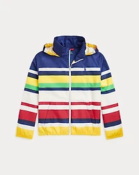 Packable Striped Hooded Jacket