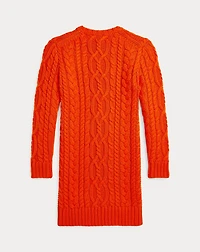 Aran-Knit Cotton Sweater Dress