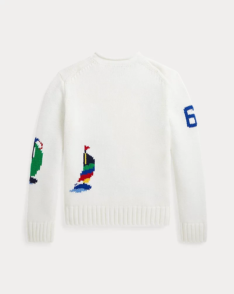 Sailboat Cotton Rollneck Sweater
