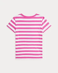 Striped Polo Bear Cotton Jersey Tee