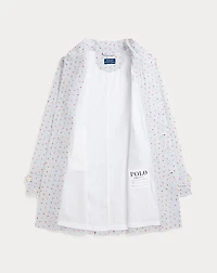 Floral Seersucker Trench Coat