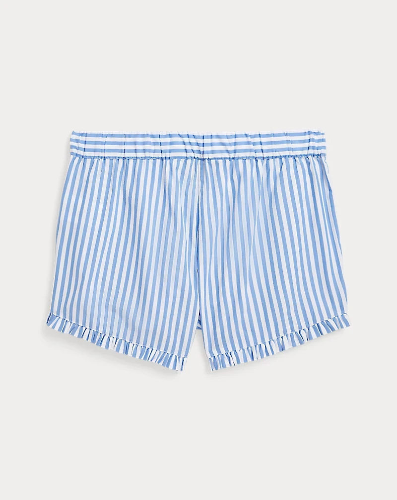 Striped Ruffled Cotton Short