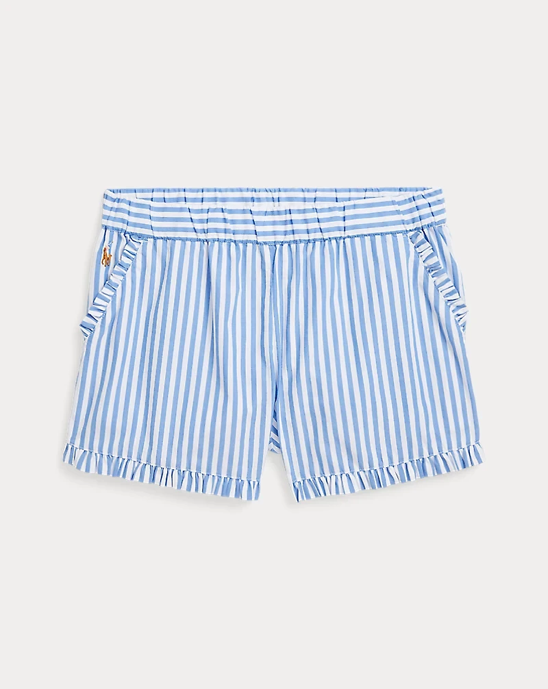 Striped Ruffled Cotton Short