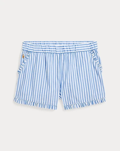 Striped Ruffled Cotton Short