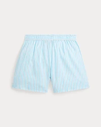 Striped Linen-Cotton Short