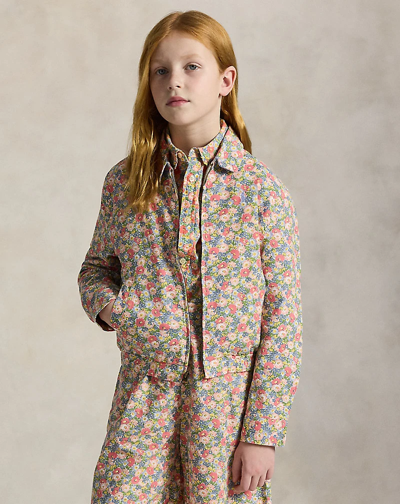 Floral Linen-Cotton Jacket
