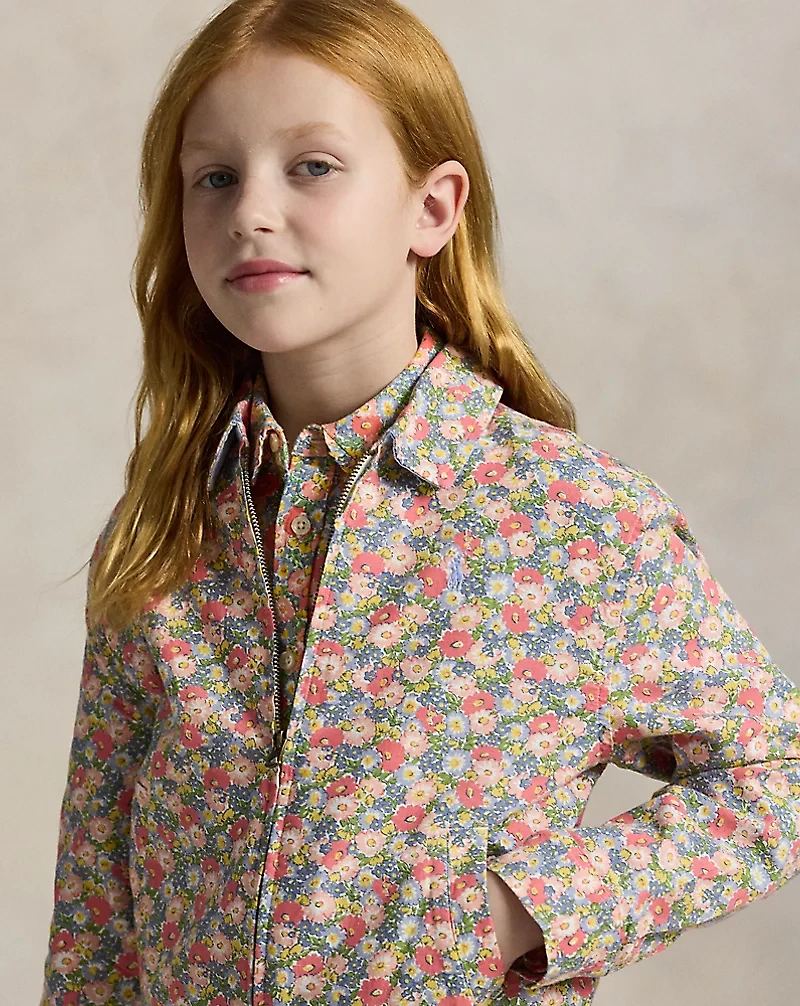 Floral Linen-Cotton Jacket