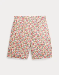Floral Linen-Cotton Short