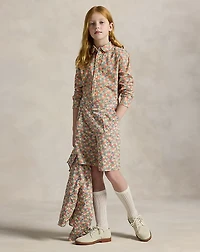 Floral Linen-Cotton Short