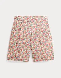 Floral Linen-Cotton Short