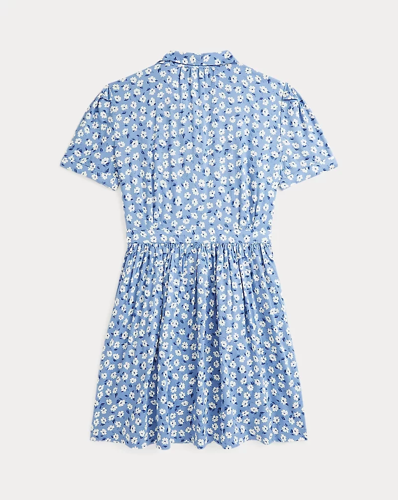 Floral Cotton Short-Sleeve Shirtdress