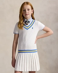 Cricket-Stripe Cotton Sweater Dress