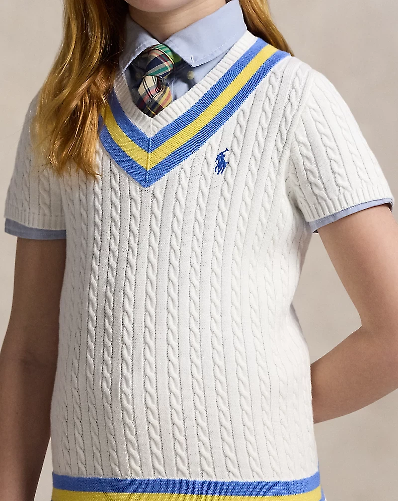 Cricket-Stripe Cotton Sweater Dress