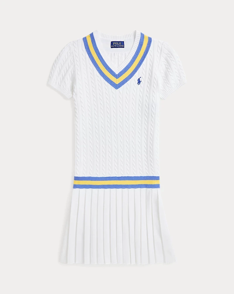 Cricket-Stripe Cotton Sweater Dress