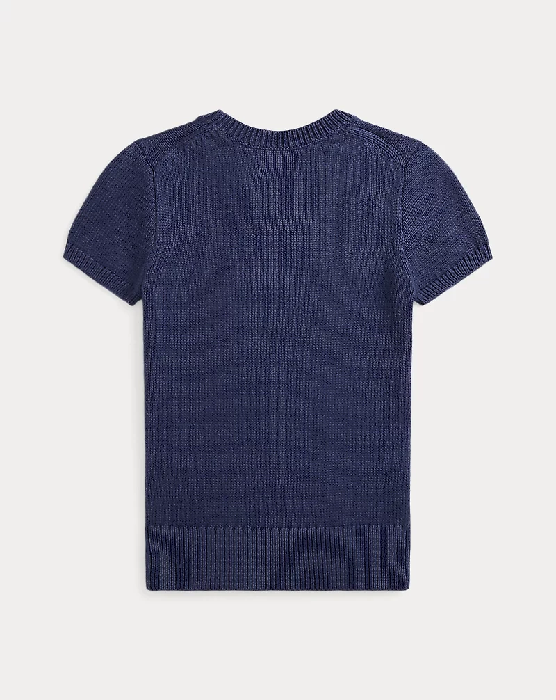 Polo Bear Cotton Short-Sleeve Sweater
