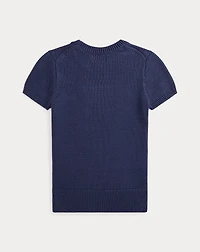Polo Bear Cotton Short-Sleeve Sweater