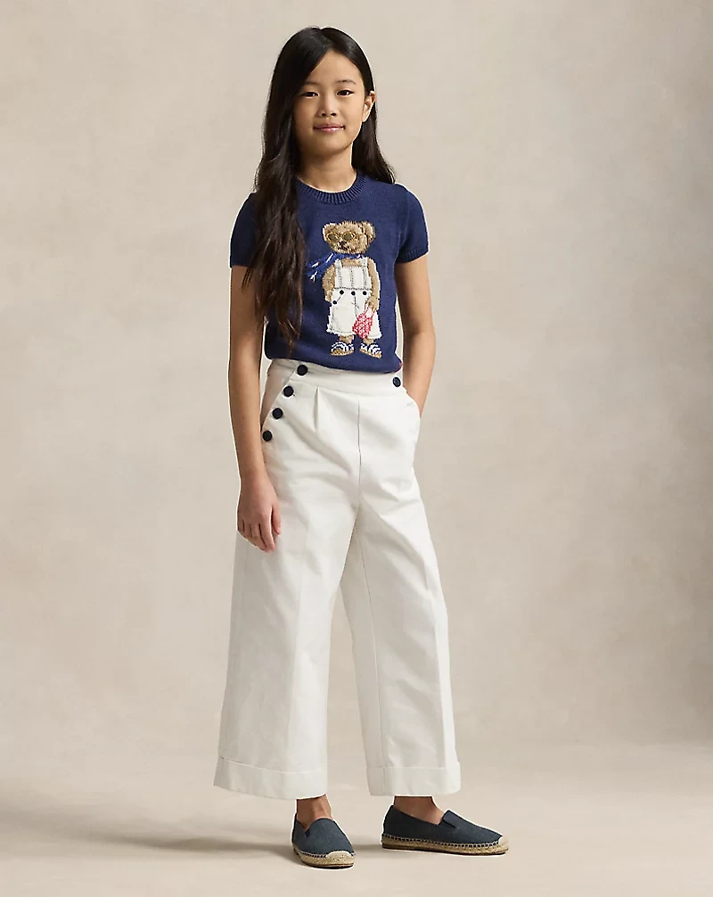 Polo Bear Cotton Short-Sleeve Sweater
