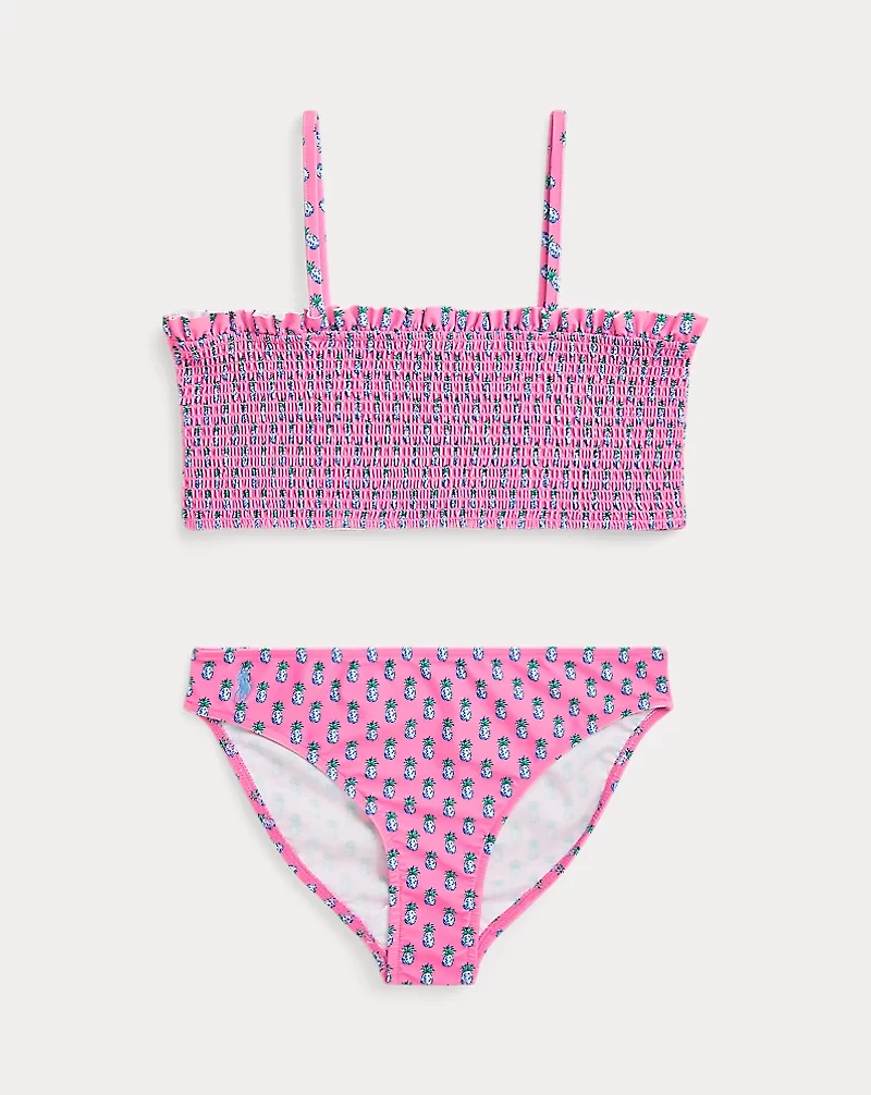 Pineapple-Print Two-Piece Swimsuit