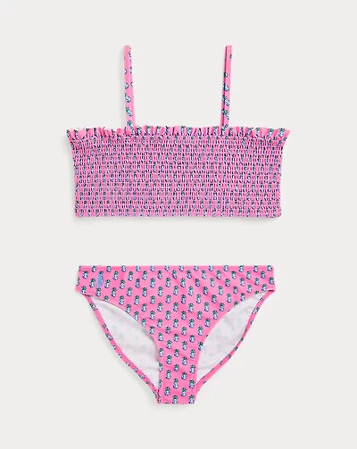 Pineapple-Print Two-Piece Swimsuit