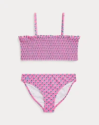 Pineapple-Print Two-Piece Swimsuit
