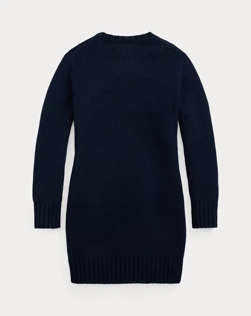 Flag-Intarsia Cotton Sweater Dress