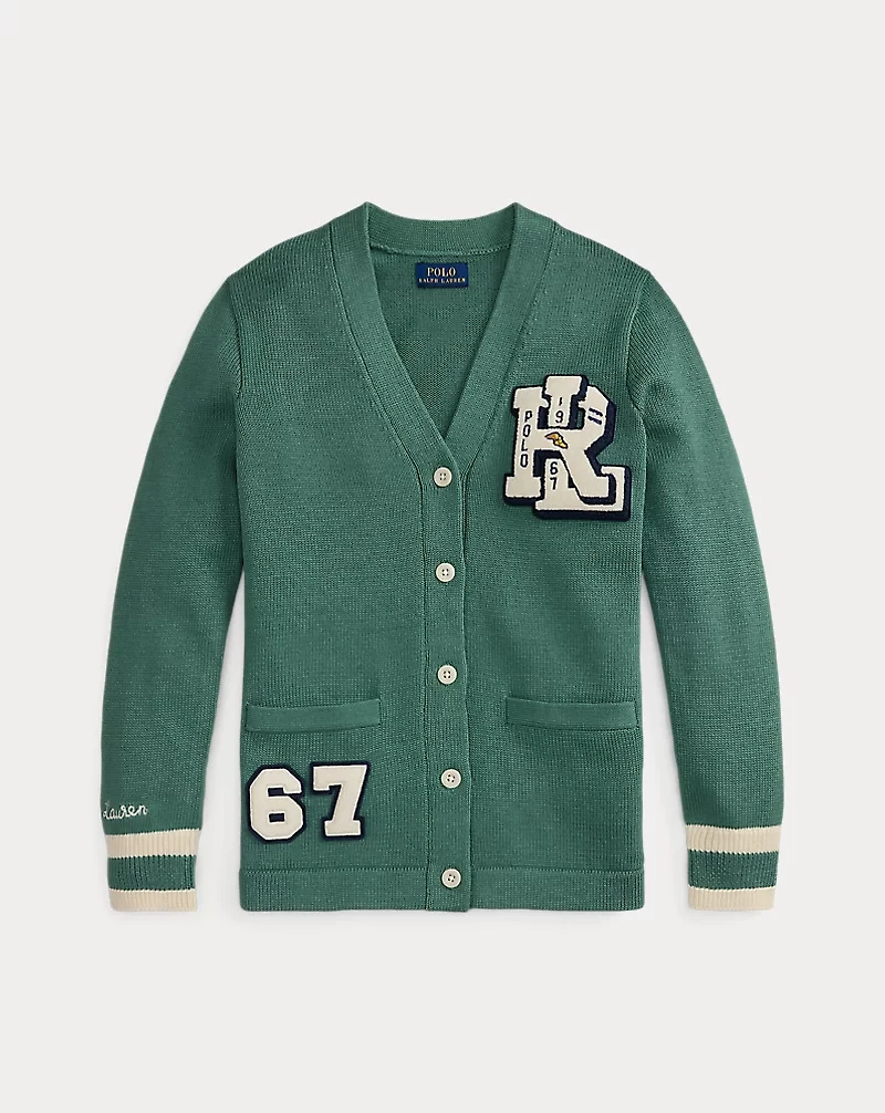 Cotton Letter Cardigan