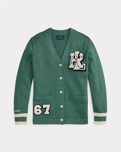 Cotton Letter Cardigan