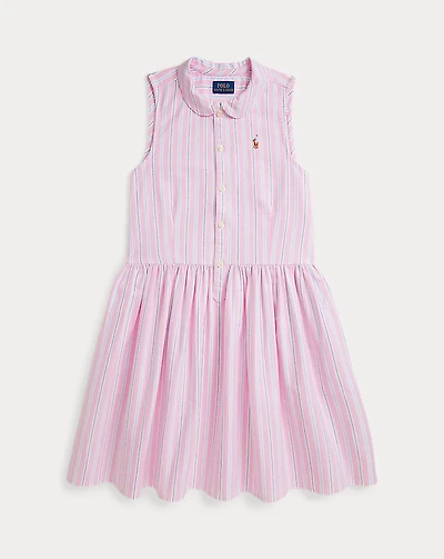 Striped Cotton Oxford Shirtdress