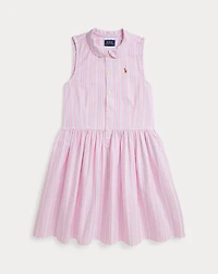 Striped Cotton Oxford Shirtdress