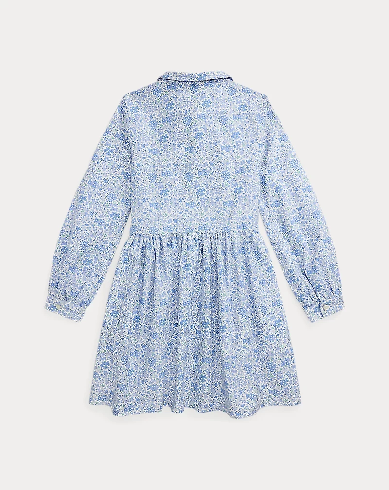 Floral Cotton Oxford Shirtdress
