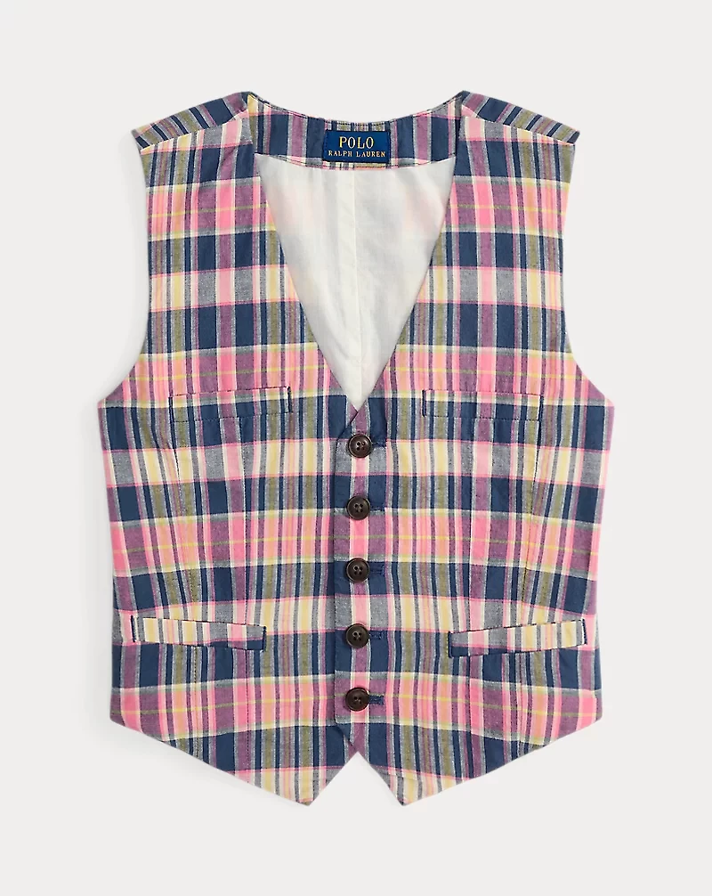 Plaid Cotton Vest