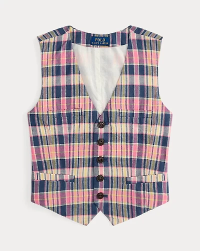 Plaid Cotton Vest