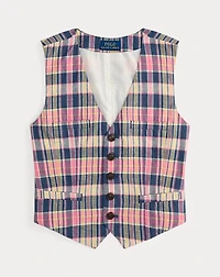 Plaid Cotton Vest